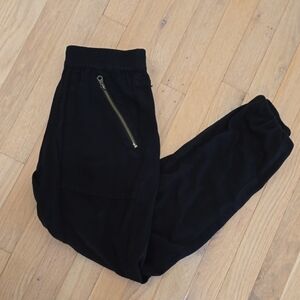 Black Jogger Pants with Zipper Pocket